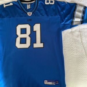 Reebok Calvin Johnson Jersey Detroit Lions Sewn Letters and Numbers Size 52